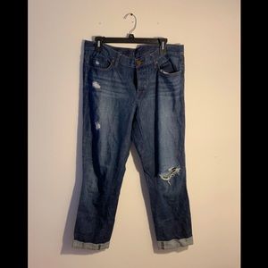 Loft Boyfriend Cropped Jeans